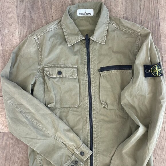 Stone Island Green Zipper Jacket - Picture 1 of 3
